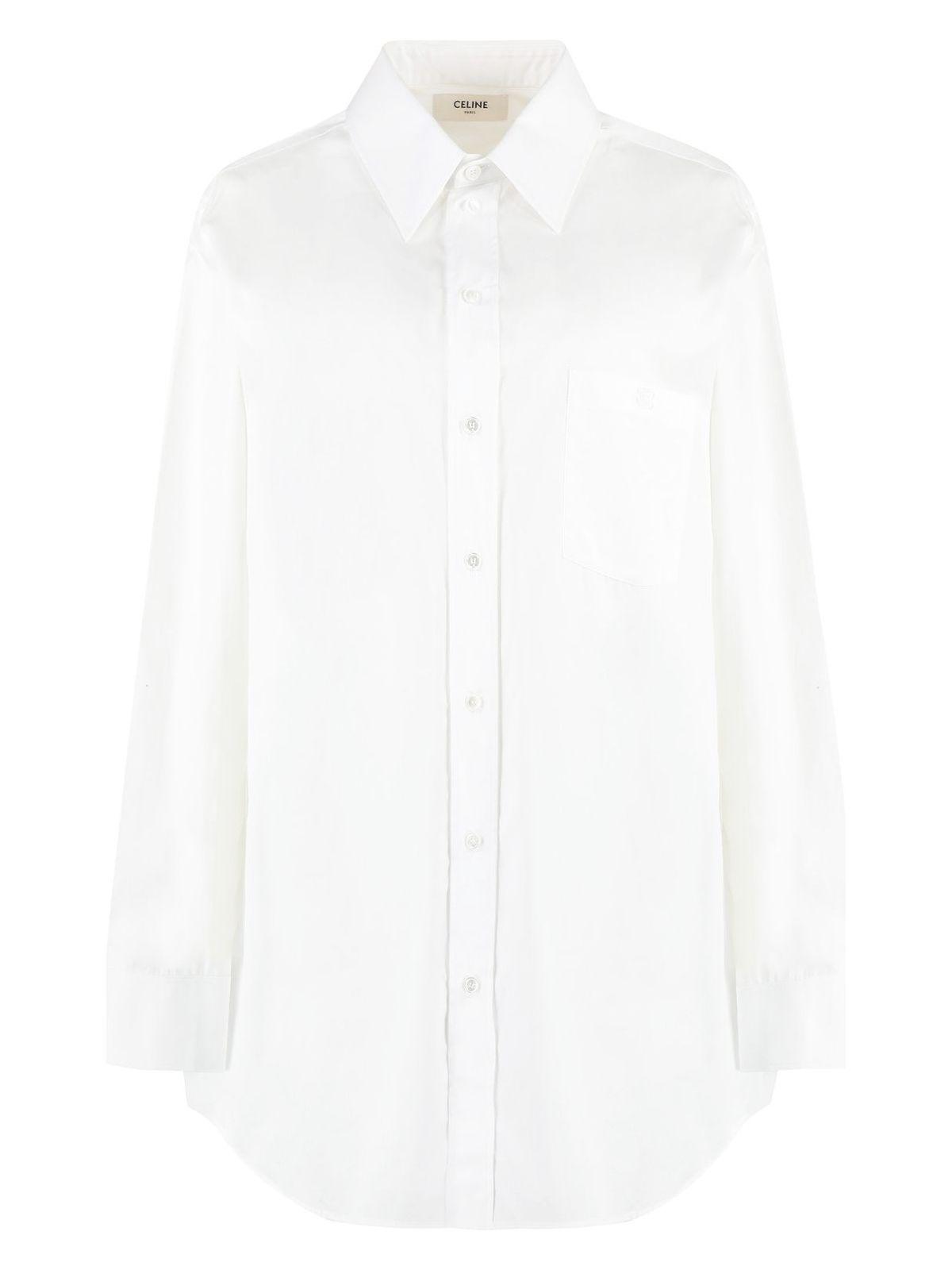 Celine Women's Cotton Shirt in White