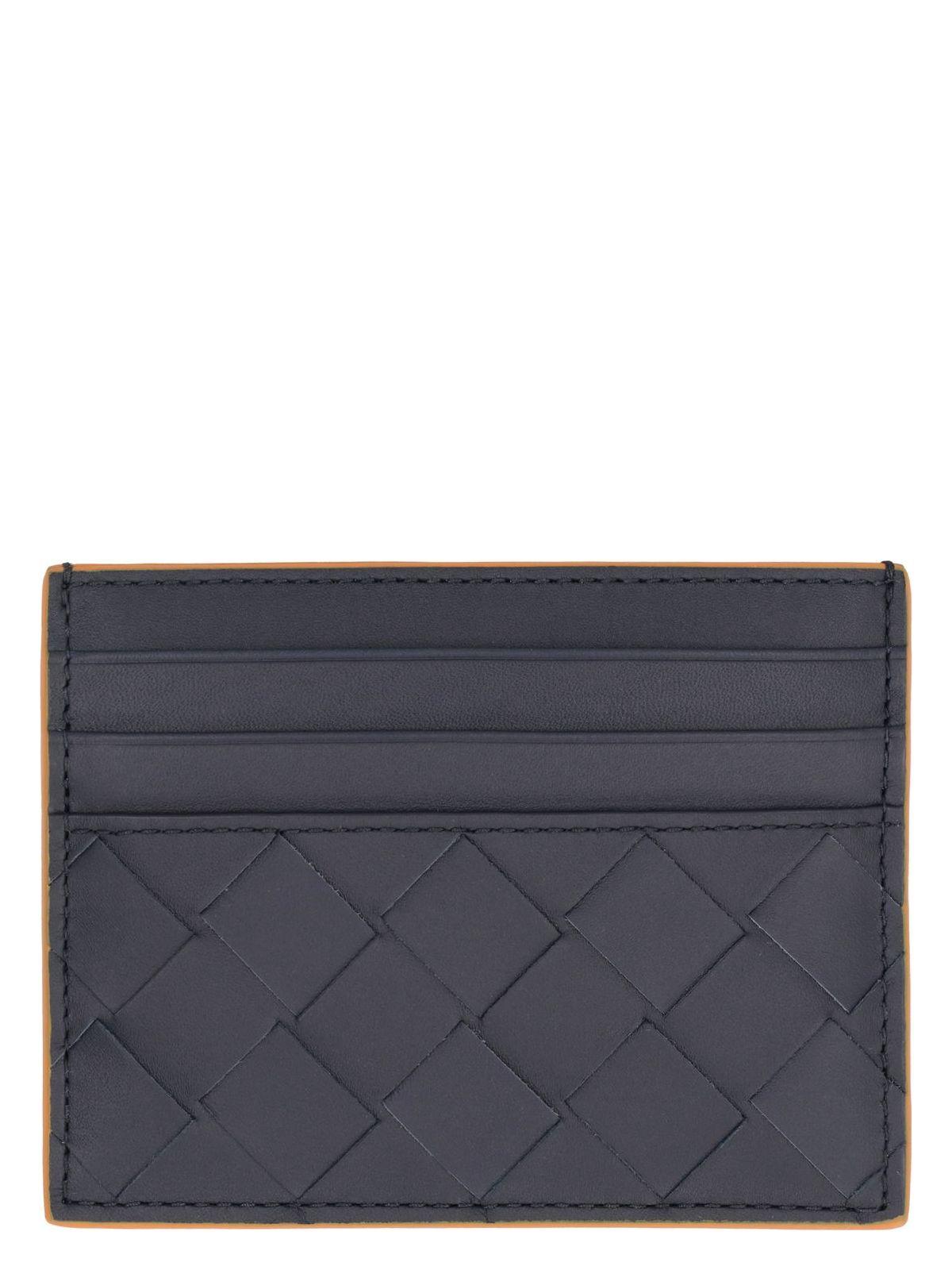 Bottega Veneta Men's Leather Card Holder in Blue