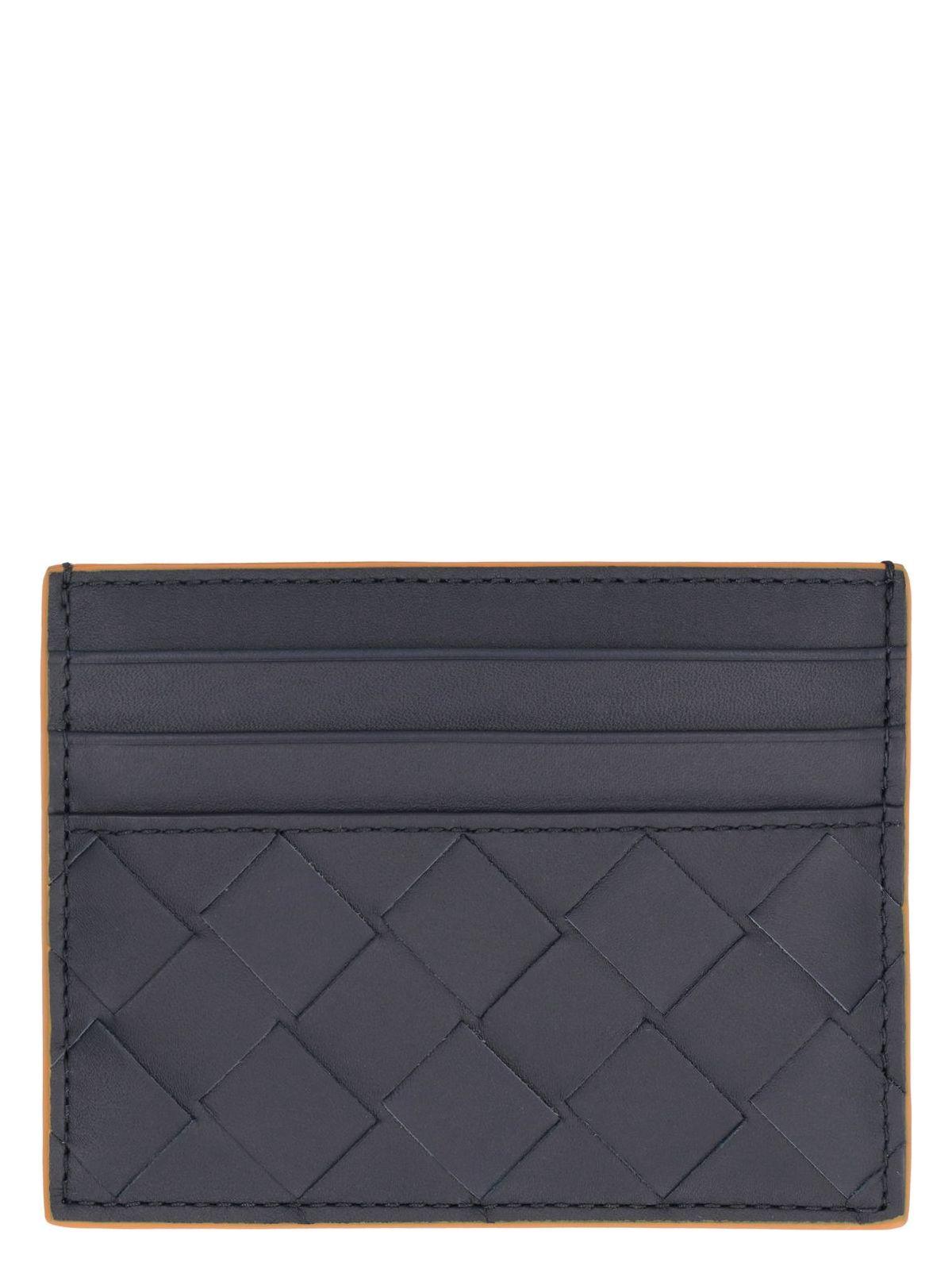 Bottega Veneta Men's Leather Card Holder in Blue