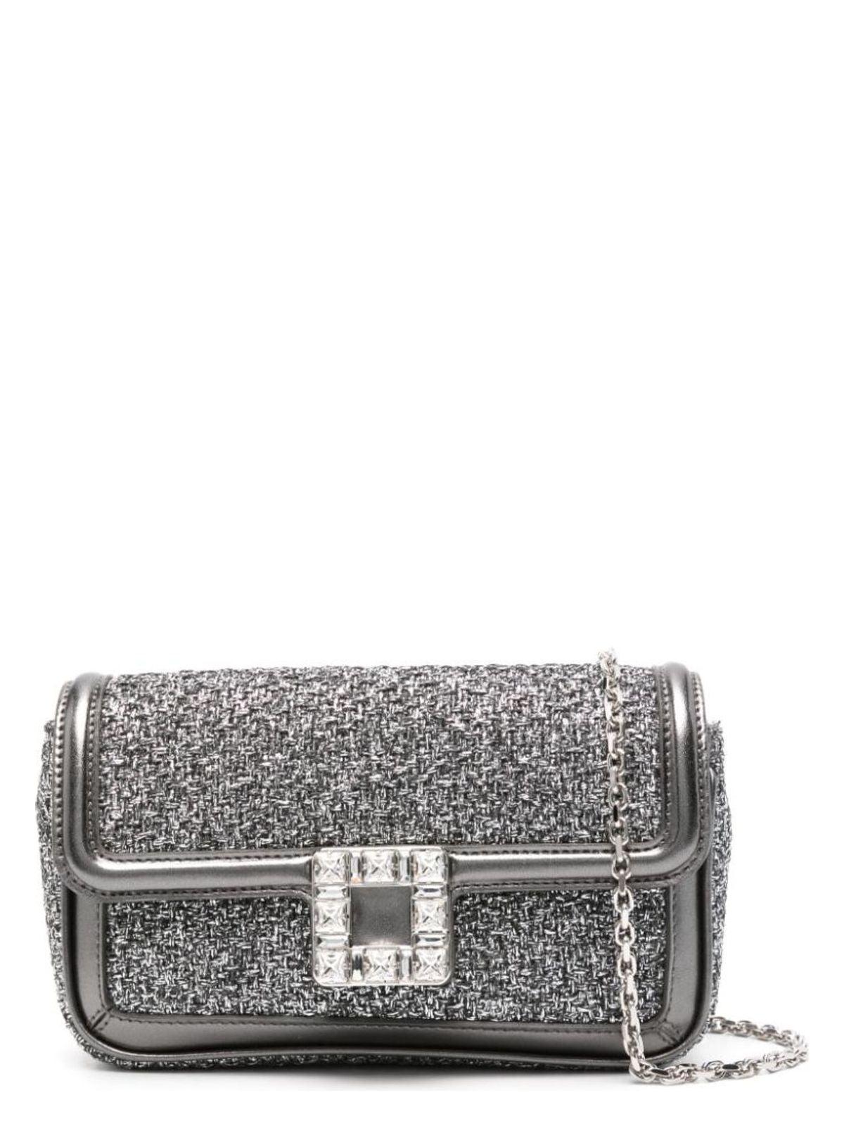 Roger Vivier Women's Viv Jeu De Fille Clutch in Grey