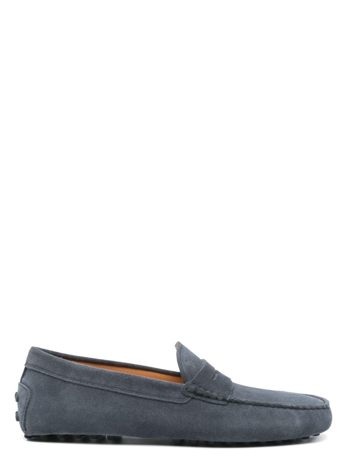 TOD'S Men's Gommino Suede Leather Loafers and Moccasins in Blue