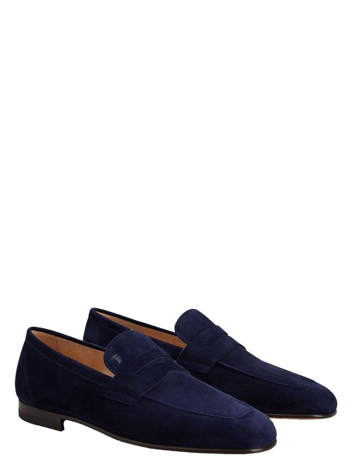 Tod's Men's Suede Leather Loafers in Blue