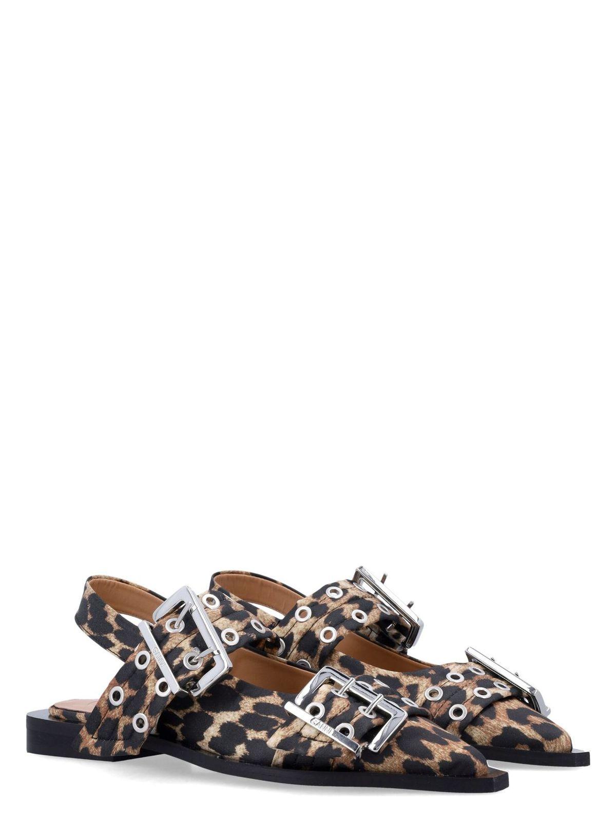 Ganni Women's Feminine Fabric Slingback Pumps and Satin Feminine Buckle Ballerinas