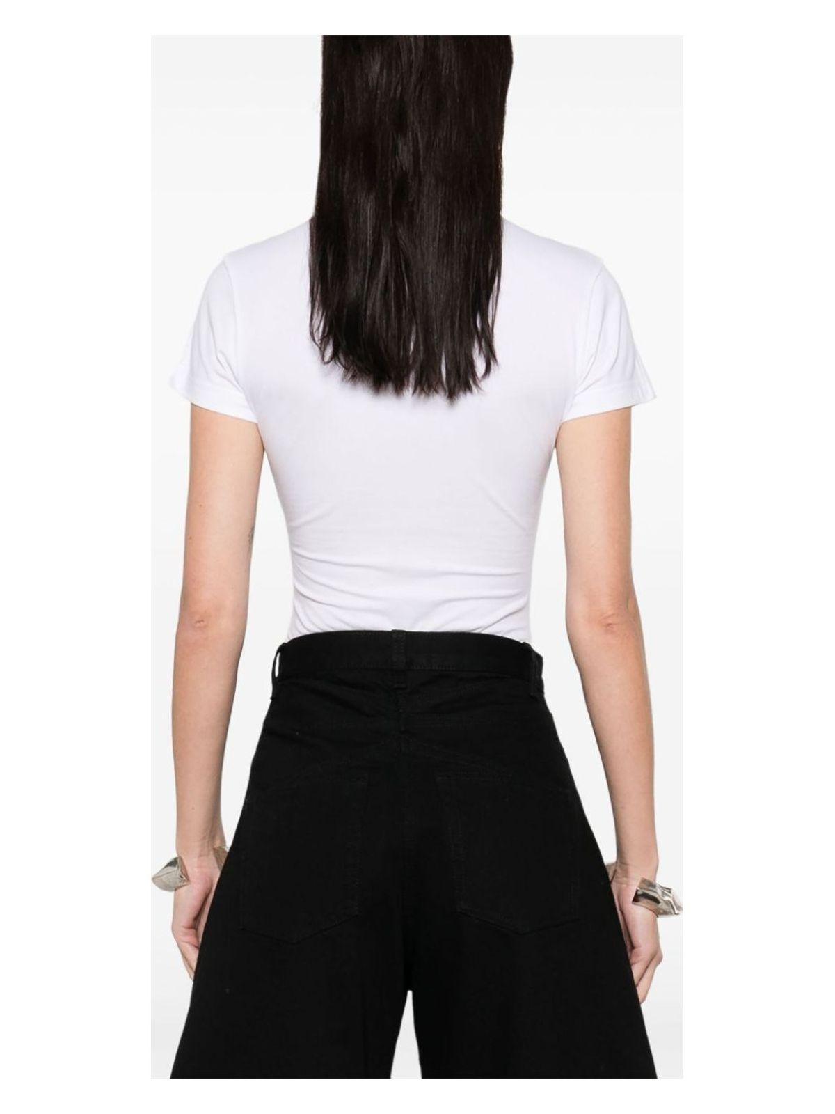ALAIA Alaïa Women's Logo-Embroidered Bodysuit T-Shirt in White