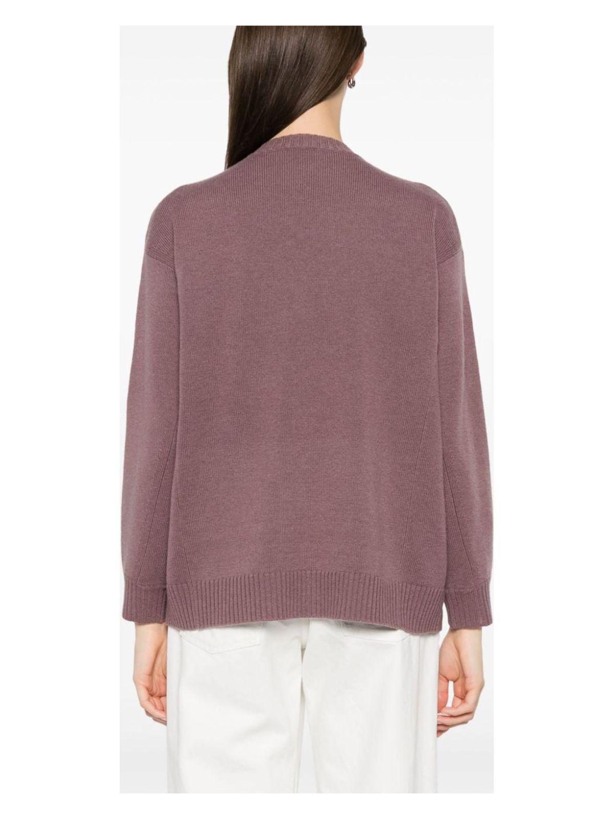 Max Mara Women's Logo Wool And Cashmere Jumper Sweater in Purple