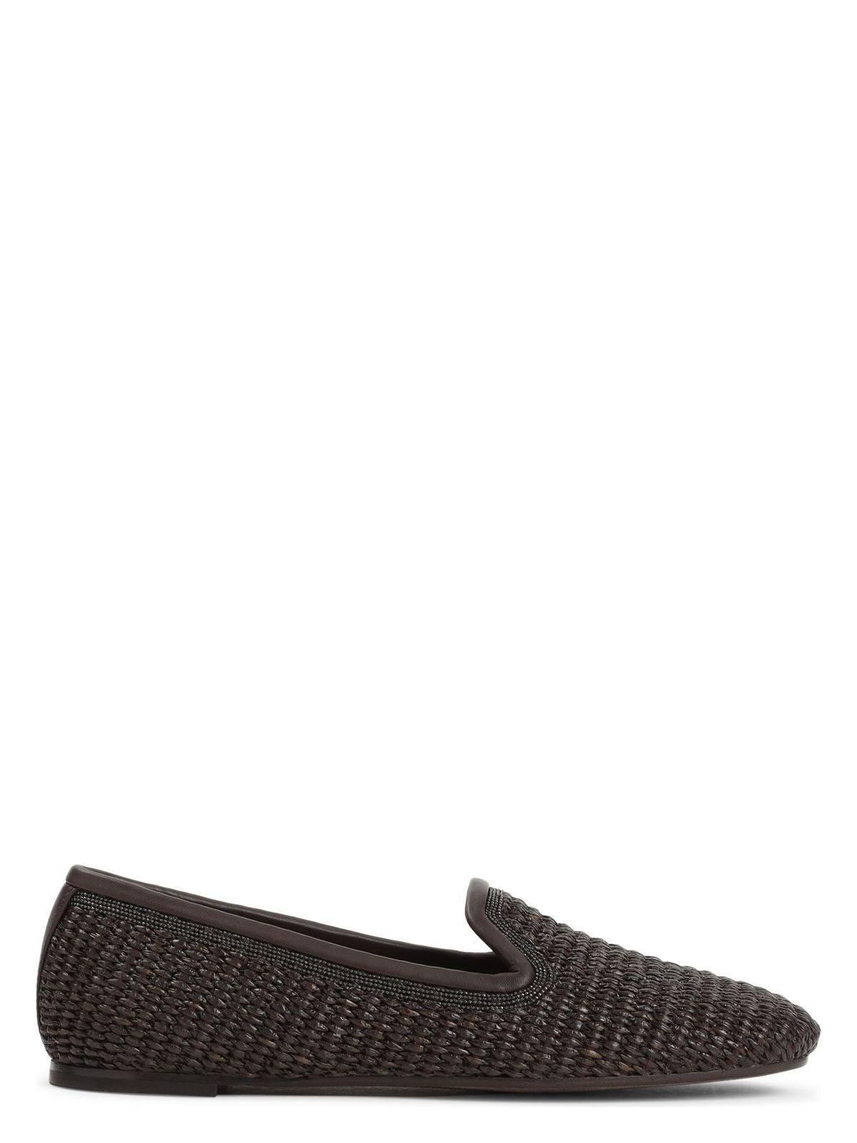 Brunello Cucinelli Raffia Slippers and Moccasins