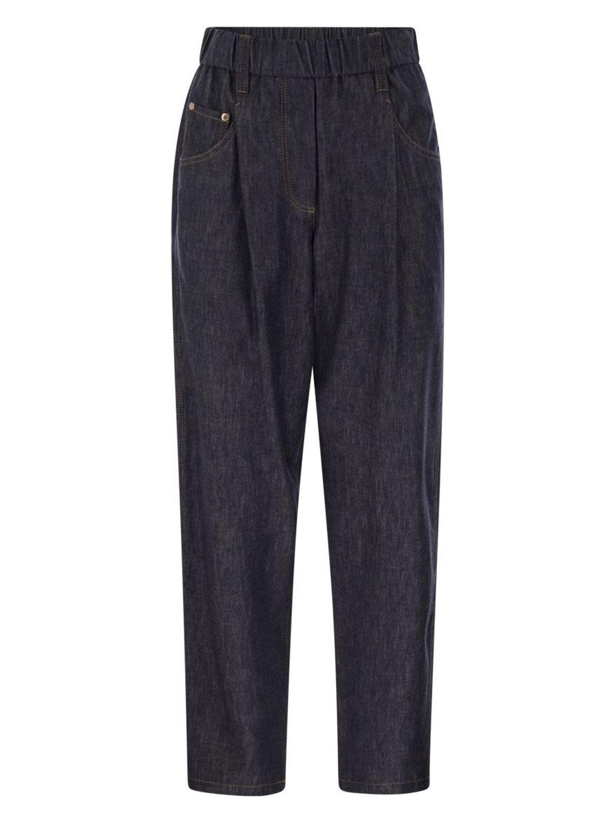 Brunello Cucinelli Women's Lightweight Denim Five-Pocket Trousers and Stylish Versatile Trousers