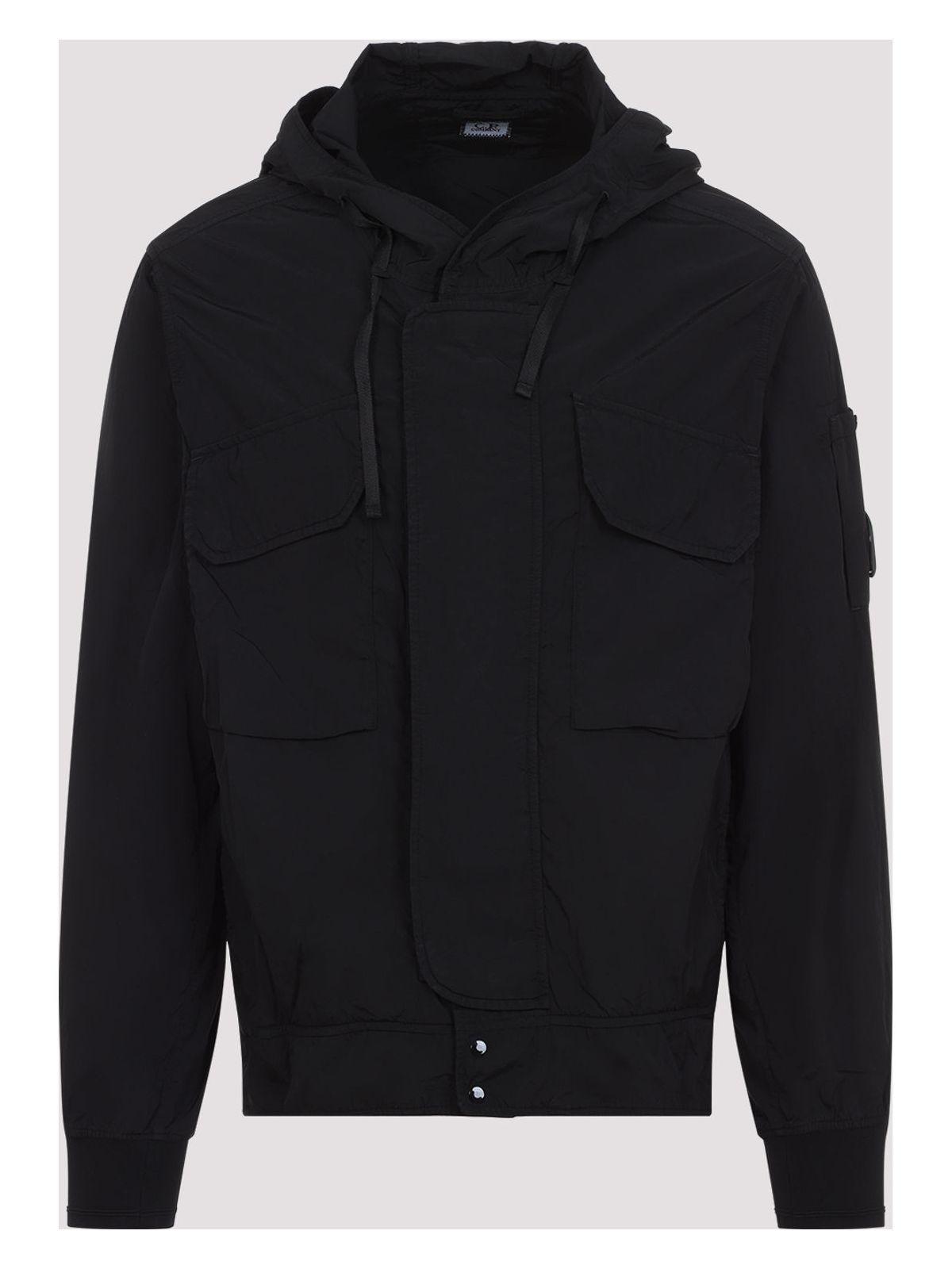 C.p. Company Chrome-R Lens Hooded Jacket in Black