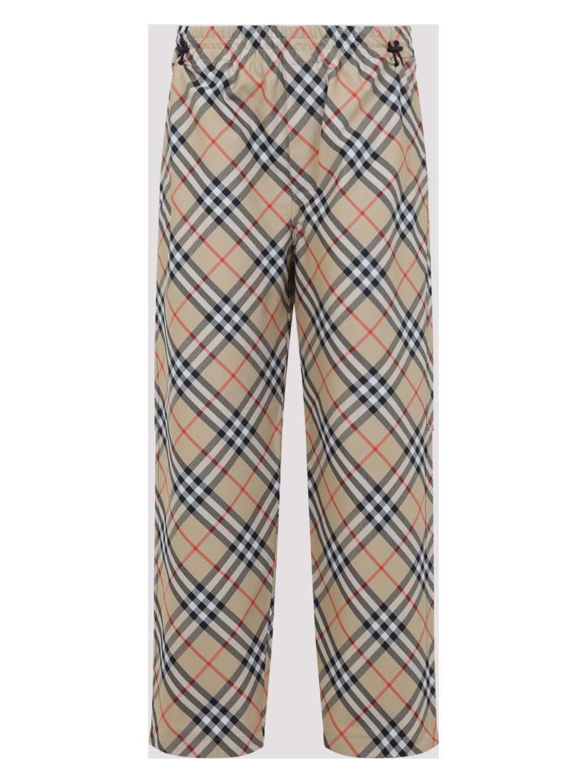 Burberry Men's Polyester Pants in Nude & Neutrals