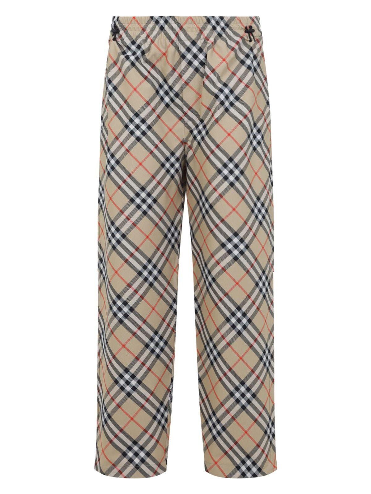 Burberry Men's Polyester Pants in Nude & Neutrals