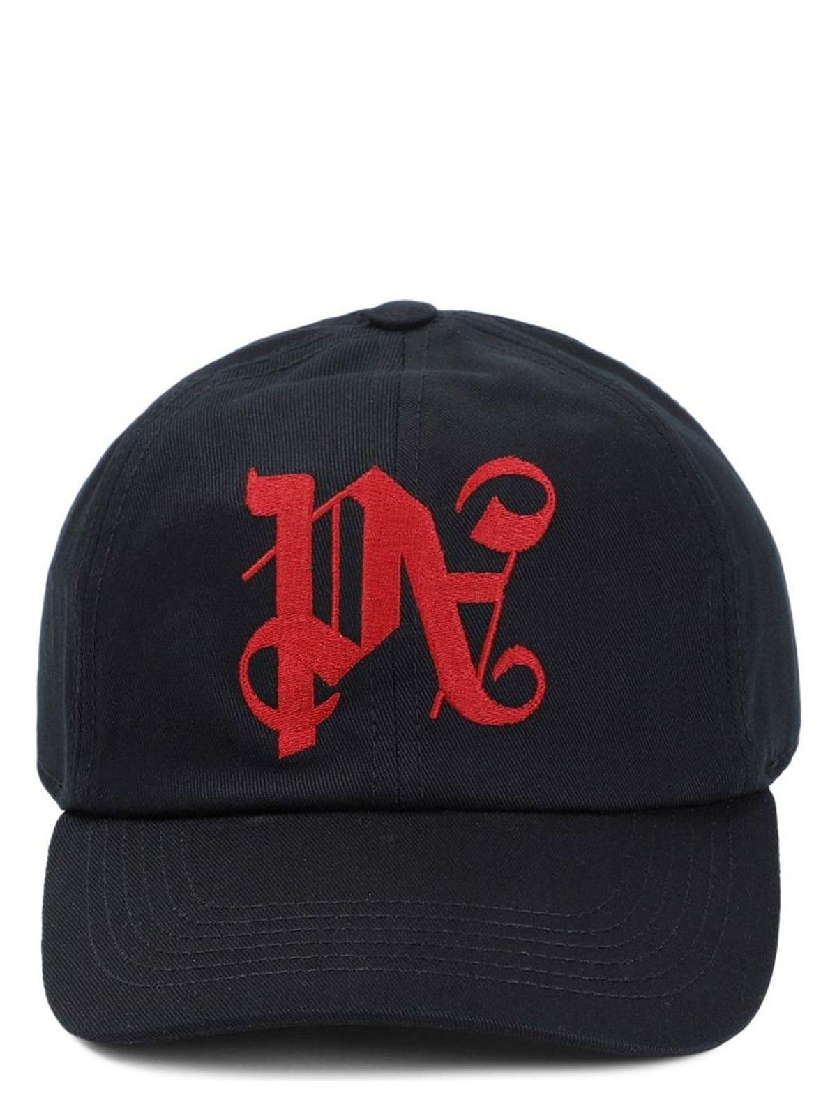 Palm Angels Monogram Hat in Black