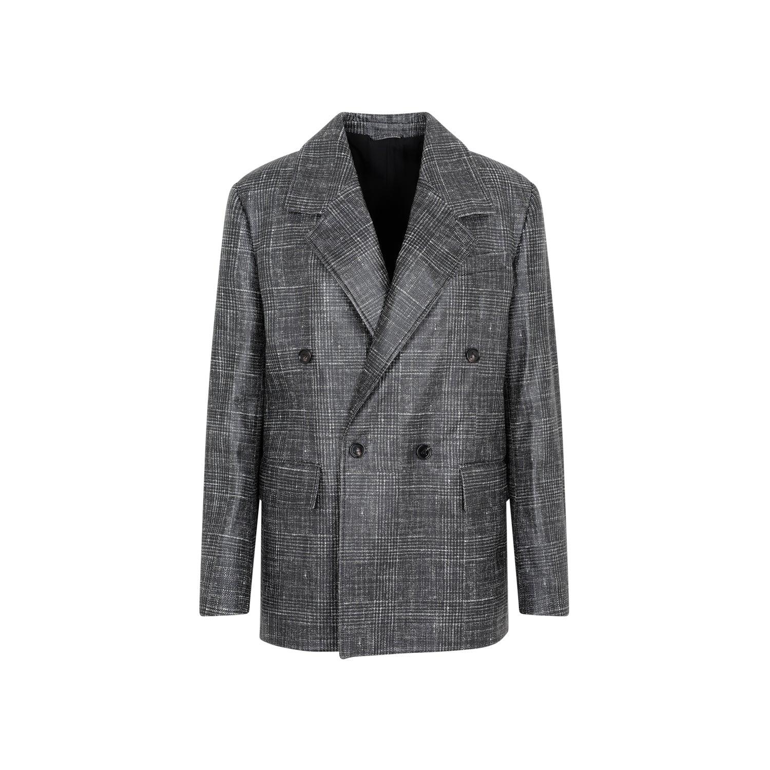 Women's Bottega Veneta Printed Leather Jacket in Black