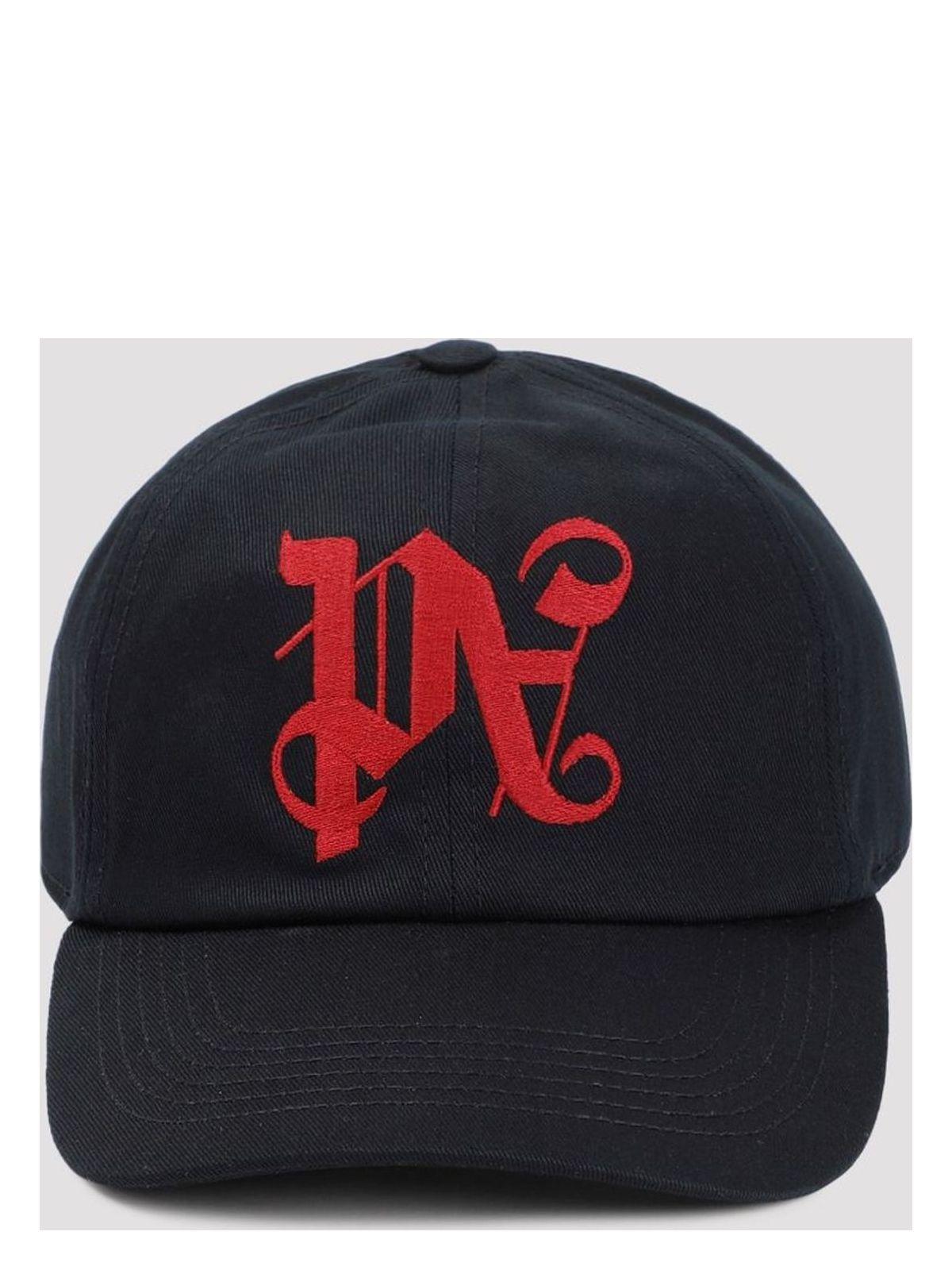 Palm Angels Monogram Hat in Black