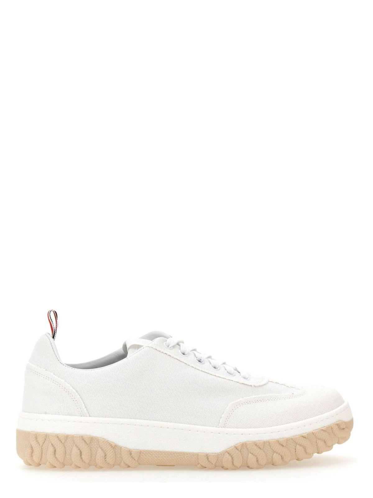 Thom Browne Men's Cotton Canvas Sneaker in White