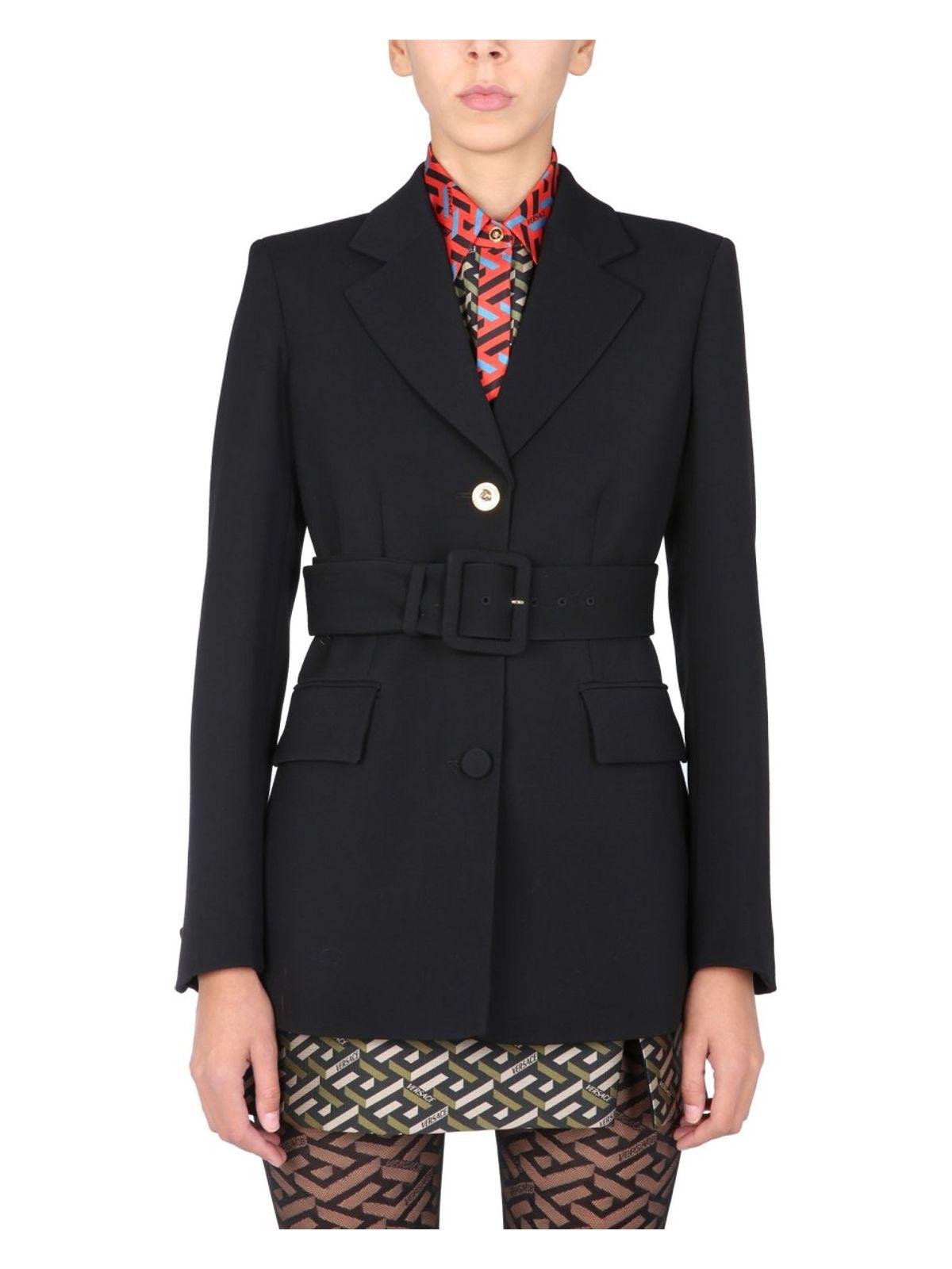 Versace Women's Jacket With Medusa Button in Black