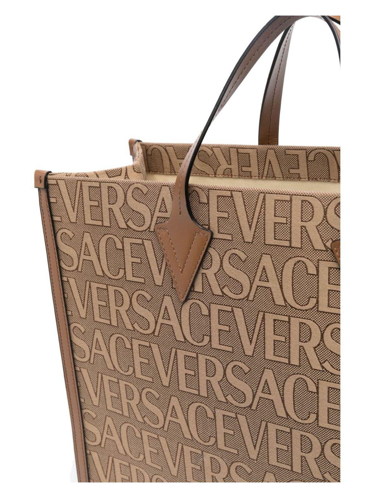 Versace Men's Shopper Bag With Allover Logo
