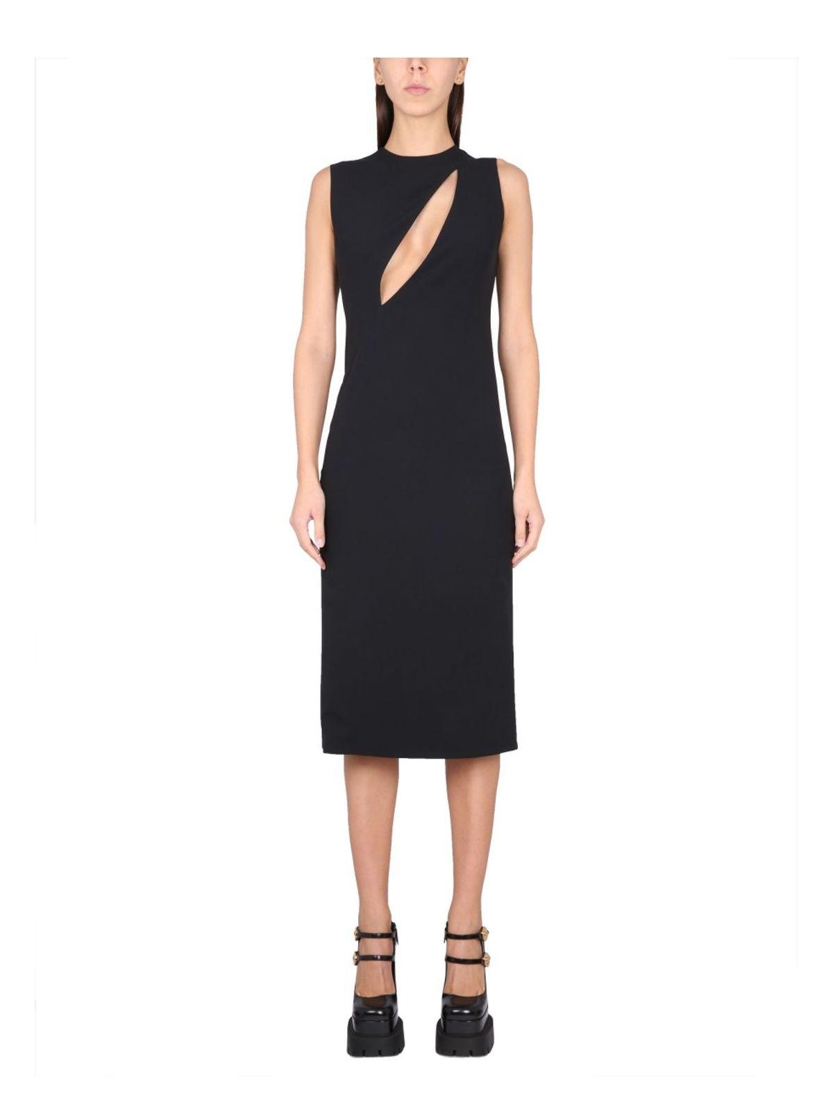 Versace Women's Sleeveless Midi Dress With Cutouts in Black
