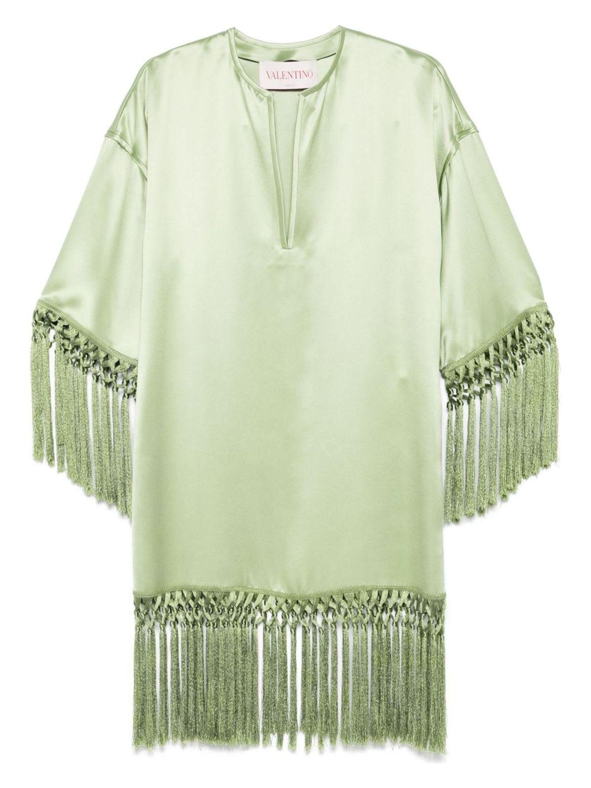 Valentino Women's Silk Tunic Dress in Green