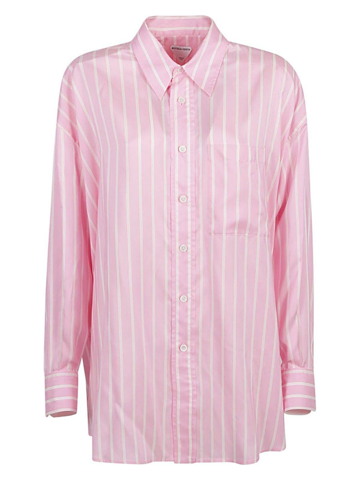 Bottega Veneta Women's Silk Shirt in Pink