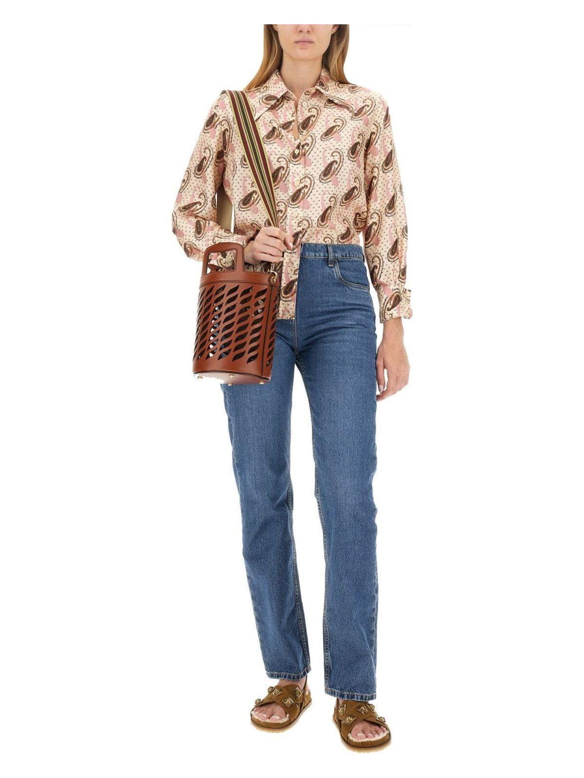 Etro Women's Jeans With Logo Embroidery in Blue