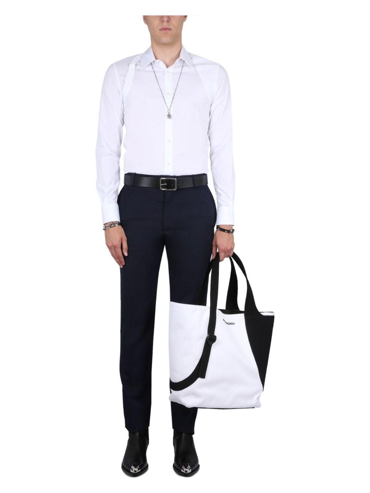 Alexander Mcqueen Men's Tailored Cigarette Pants in Blue