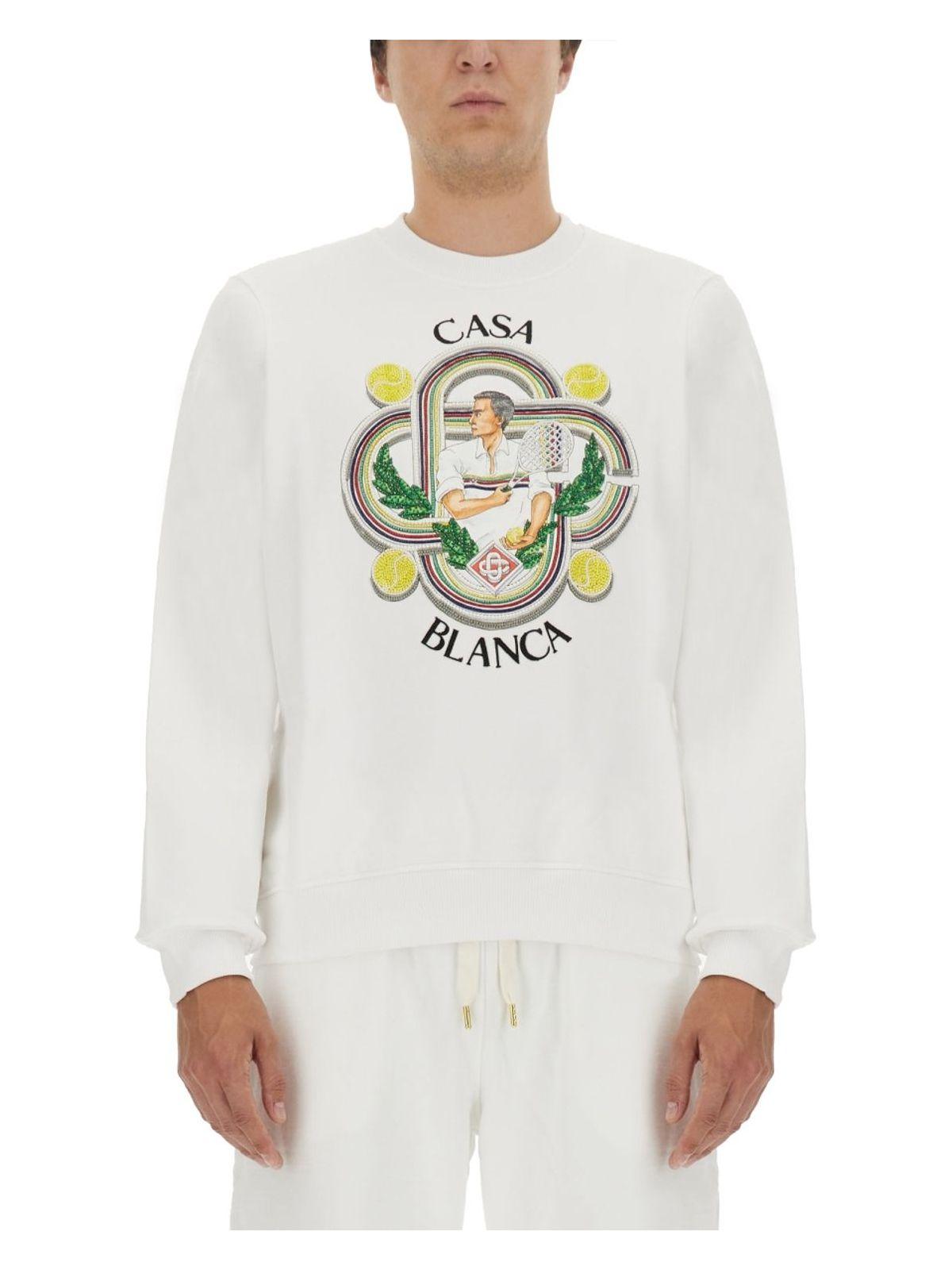 Casablanca Men's Sweatshirt With Logo in White
