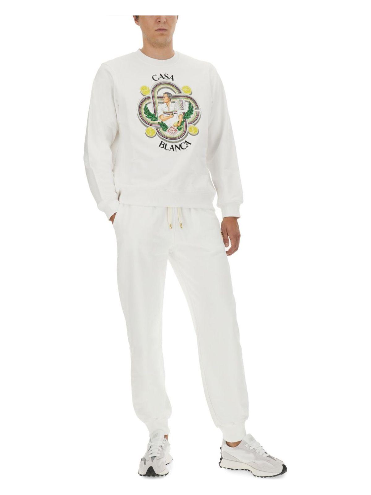 Casablanca Men's Sweatshirt With Logo in White