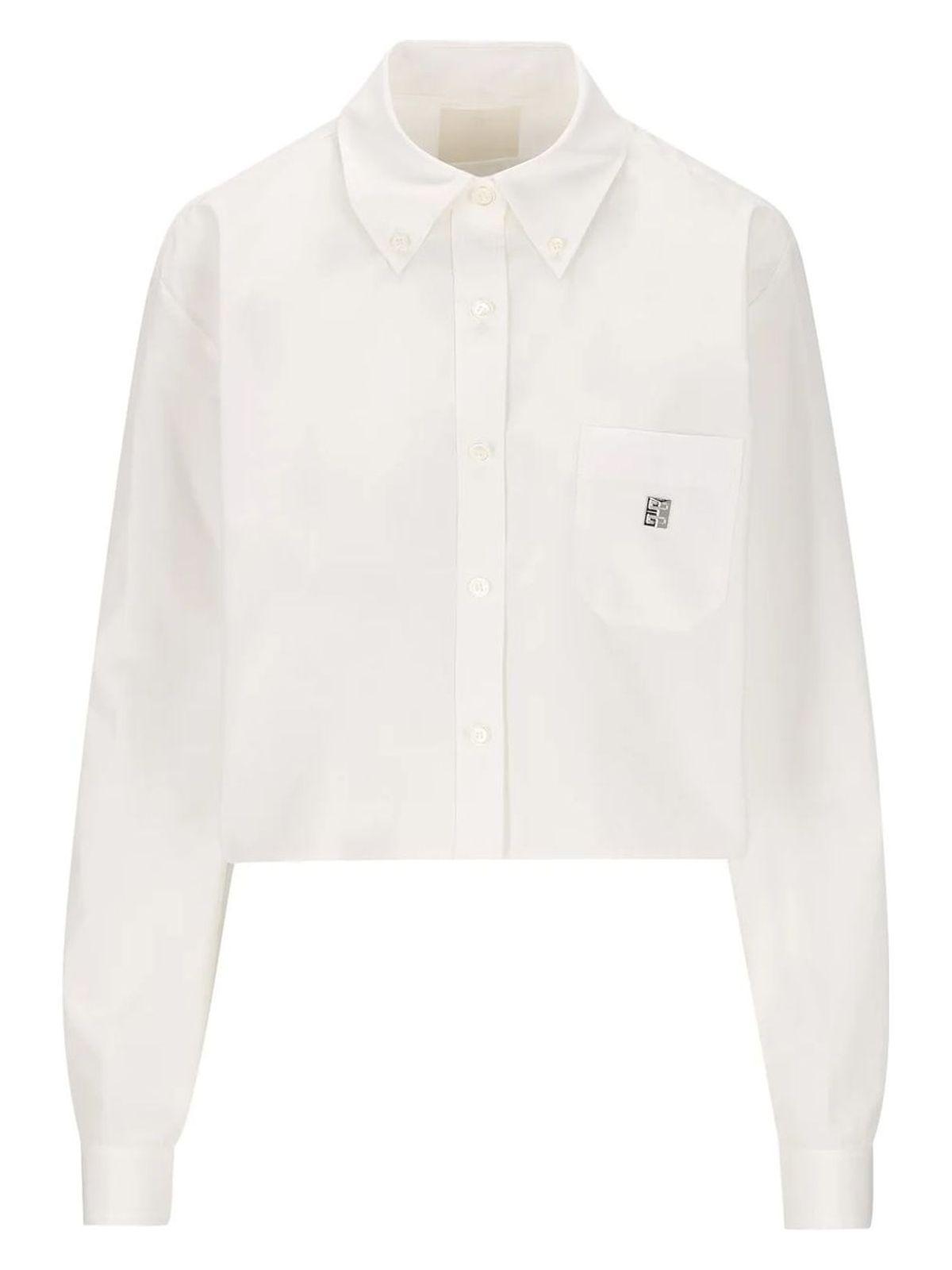 Givenchy Women's Cropped Shirt in White