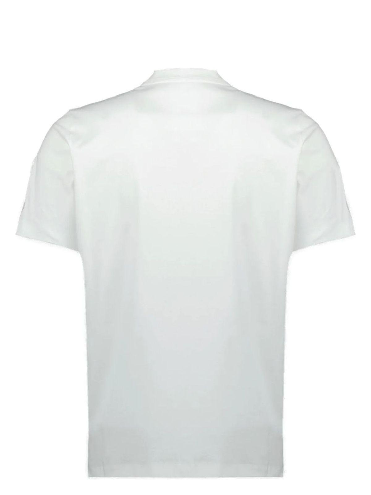 Moncler Men's SS T-Shirt in White and Navy