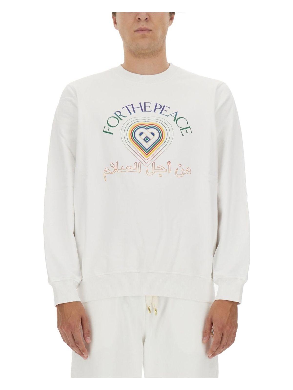 Casablanca Men's Sweatshirt With Logo in White