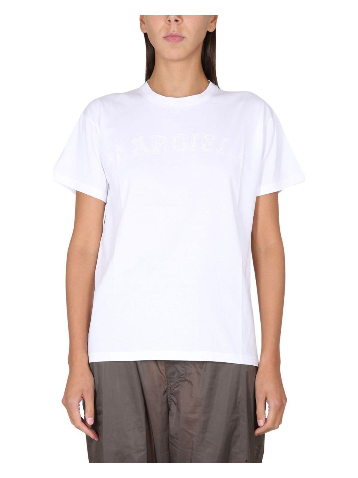 Maison Margiela Women's Crewneck T Shirt in White