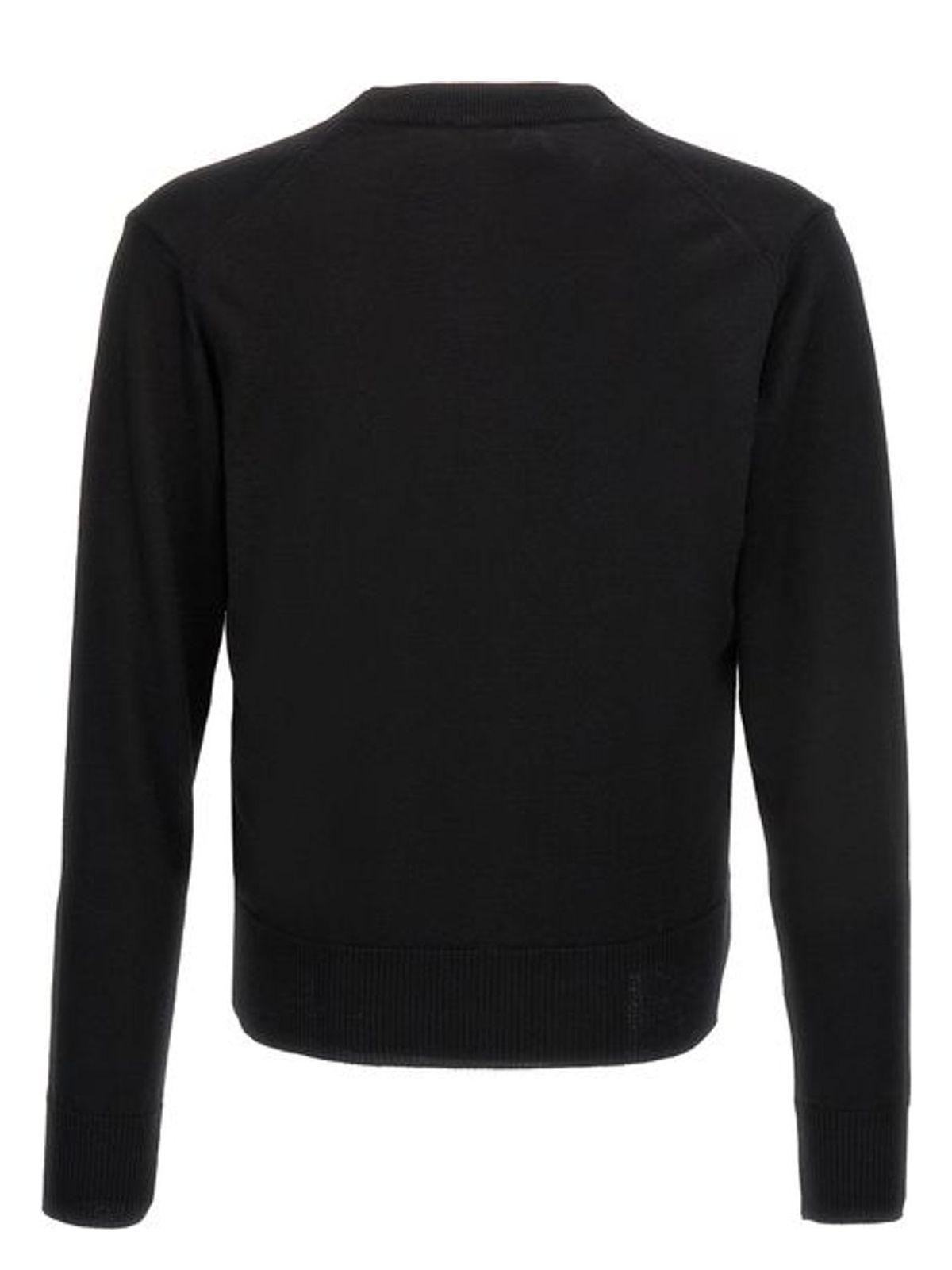 Ami Paris Men's Ami De Coeur Cardigan in Black