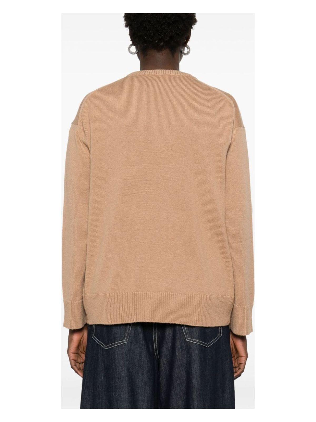 'S MAX MARA S Max Mara Women's Logo Wool Jumper Sweater in Camel