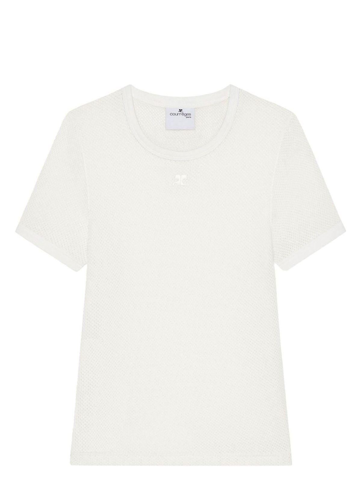 CourrÃ¨ges Courrèges Women's Logo Cotton T-Shirt in White