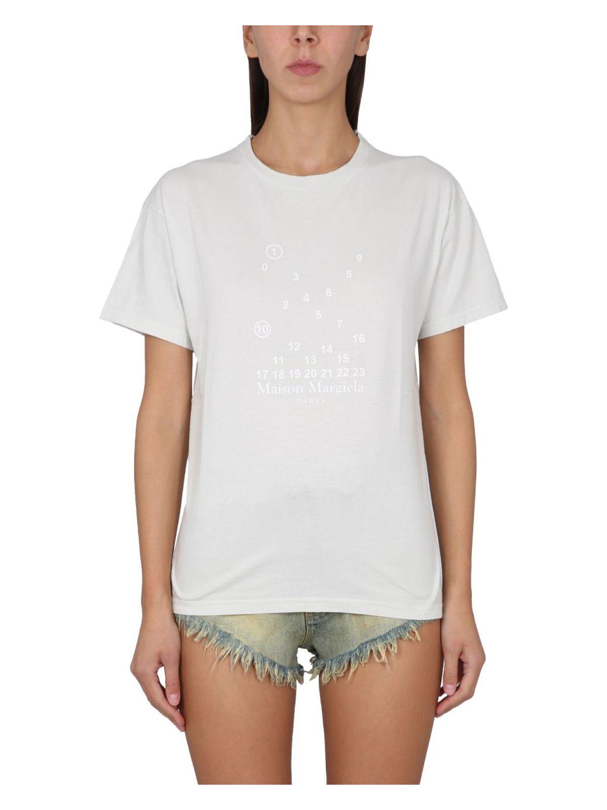 Maison Margiela Women's Crewneck T Shirt in White
