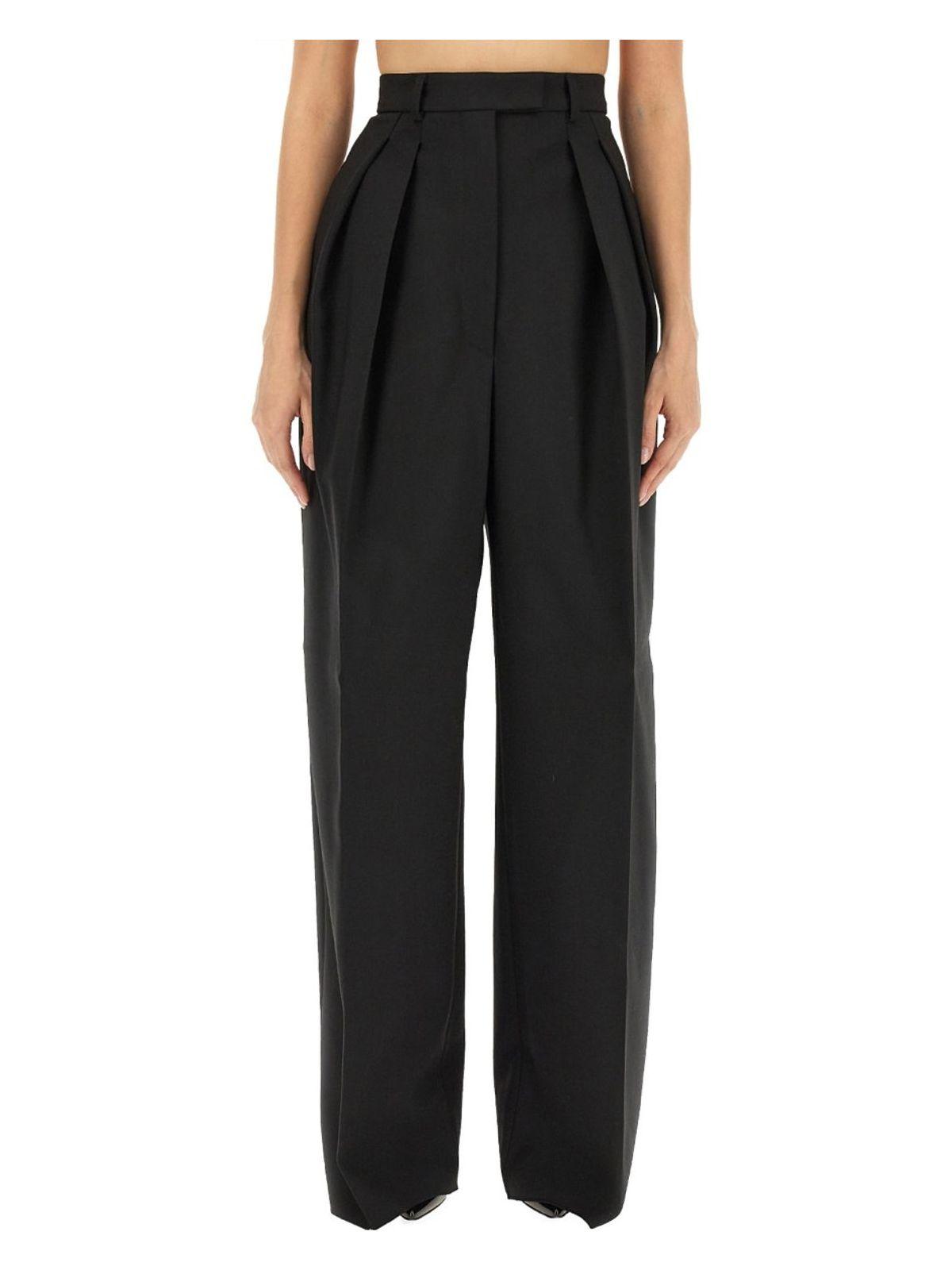 Max Mara Sportmax Women's Wool Blend Wide Pants in Black
