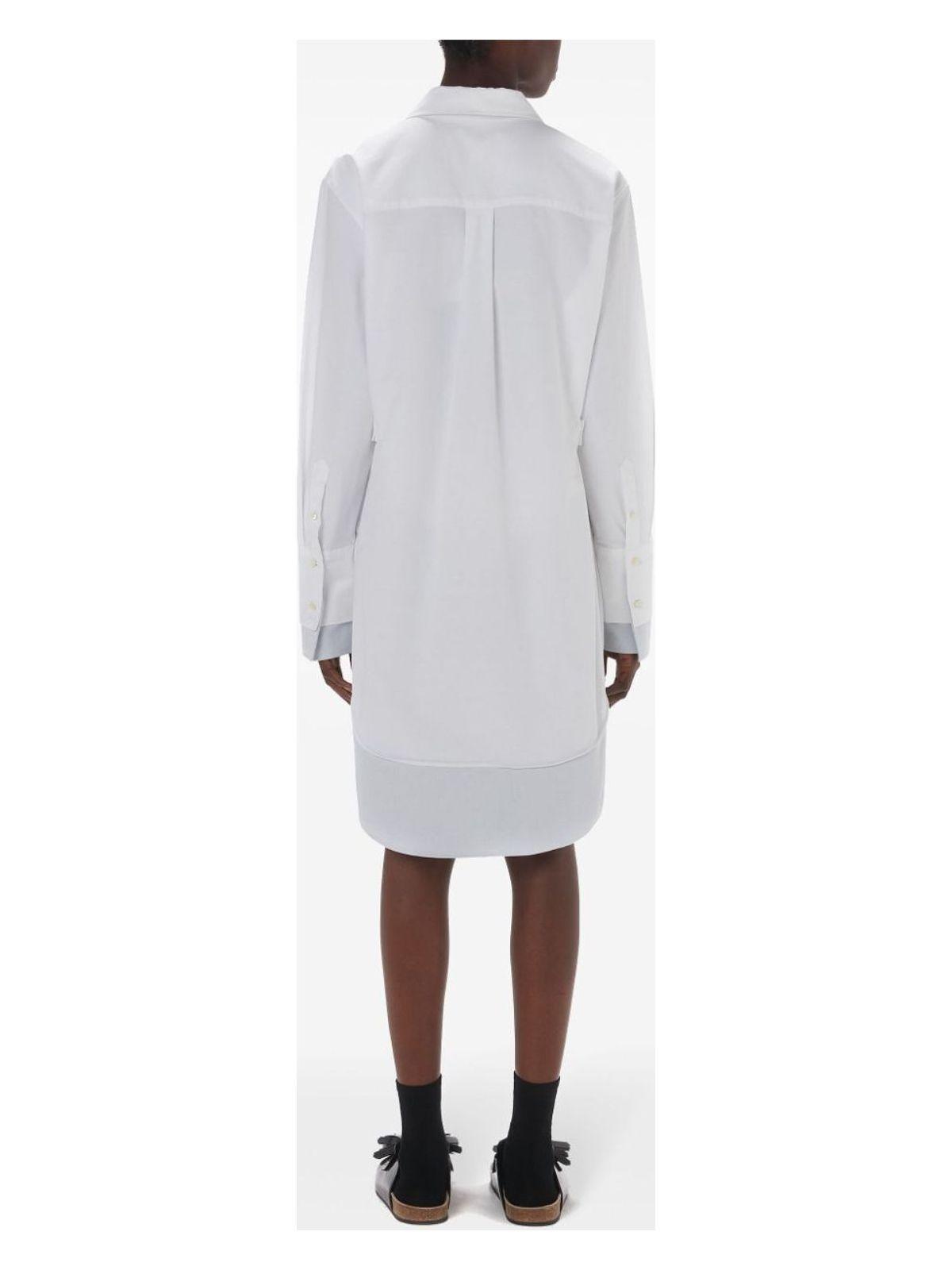 Jw Anderson Women's Double Shirt Dress Sleeve Long in White