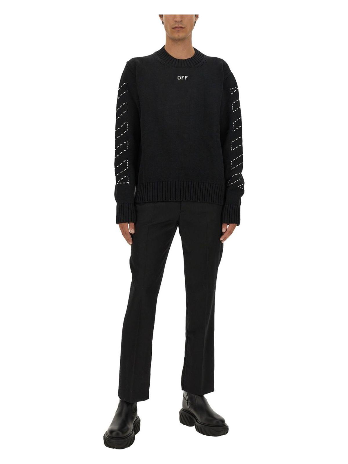 Off-White Men's Jersey With Logo in Black