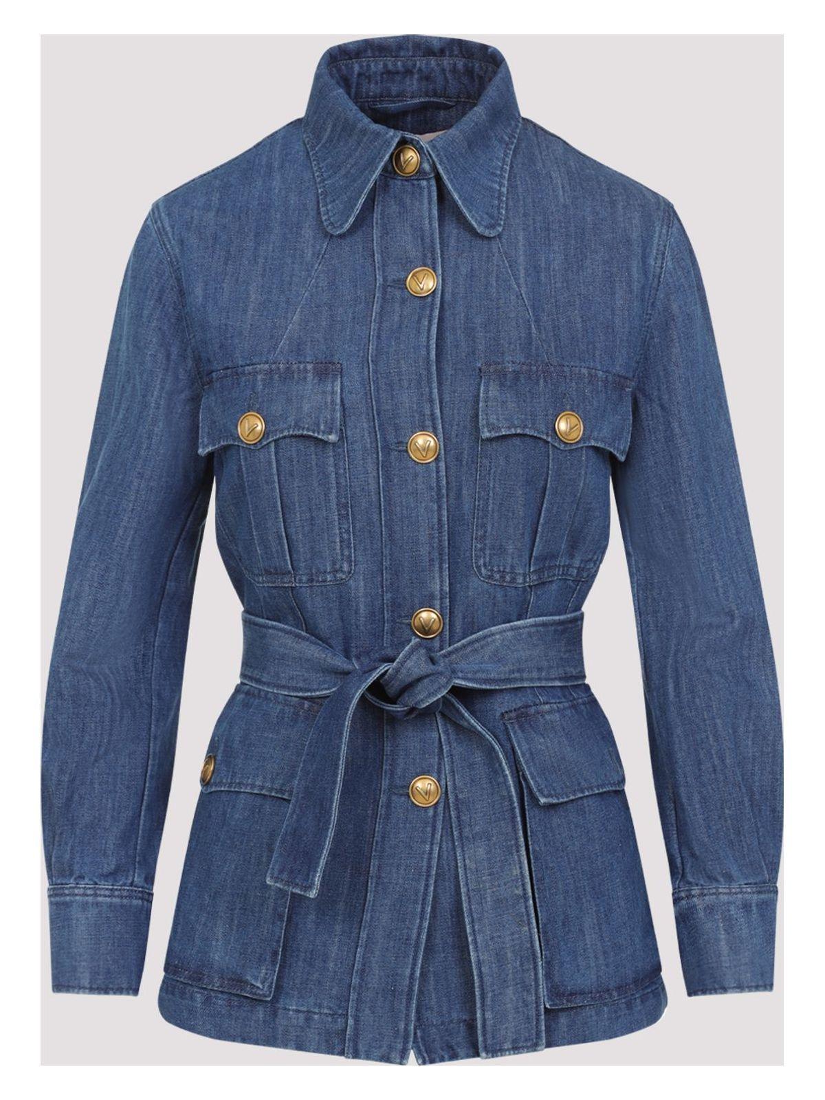 Valentino Garavani Valentino Women's Denim Overshirt and Jacket in Blue