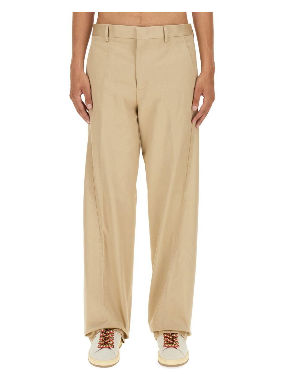 Lanvin Men's Twisted Chino Pants in Beige