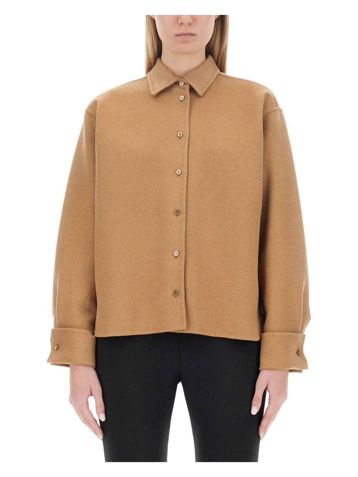 Max Mara Women's Wool Shirt in Beige