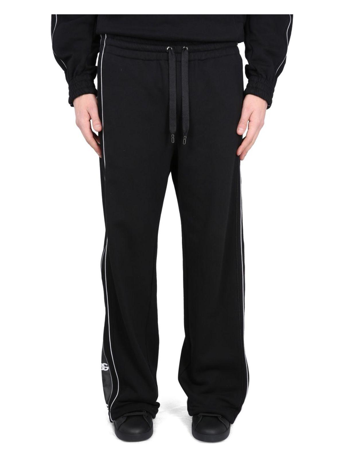 Dolce & Gabbana Men's Jogging Pants With Logo Bands in Black