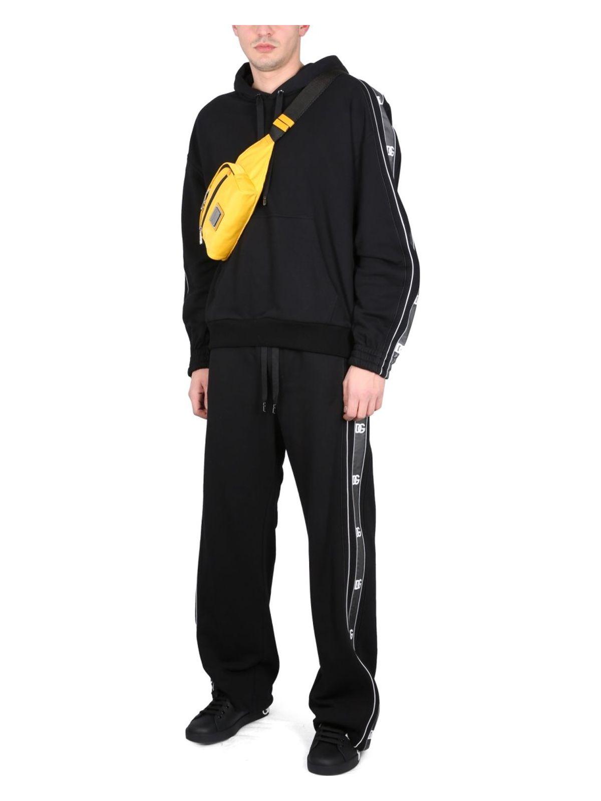 Dolce & Gabbana Men's Jogging Pants With Logo Bands in Black