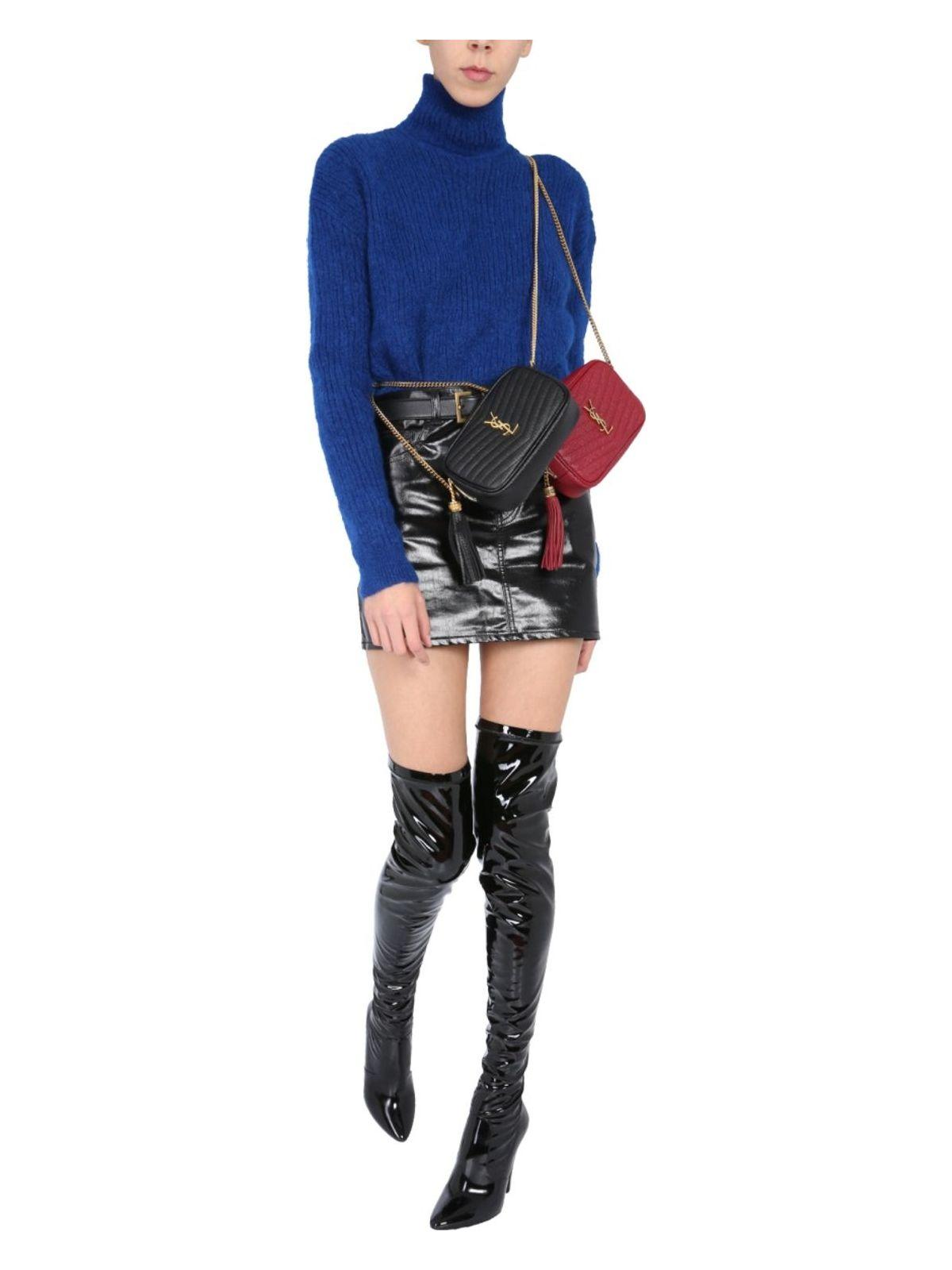 Saint Laurent Women's Turtleneck Sweater in Blue