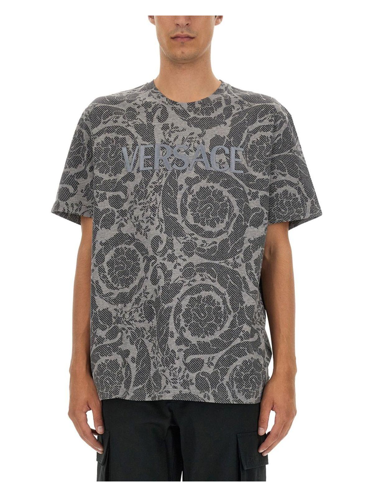 Versace Men's Silhouette Baroque Logo T Shirt