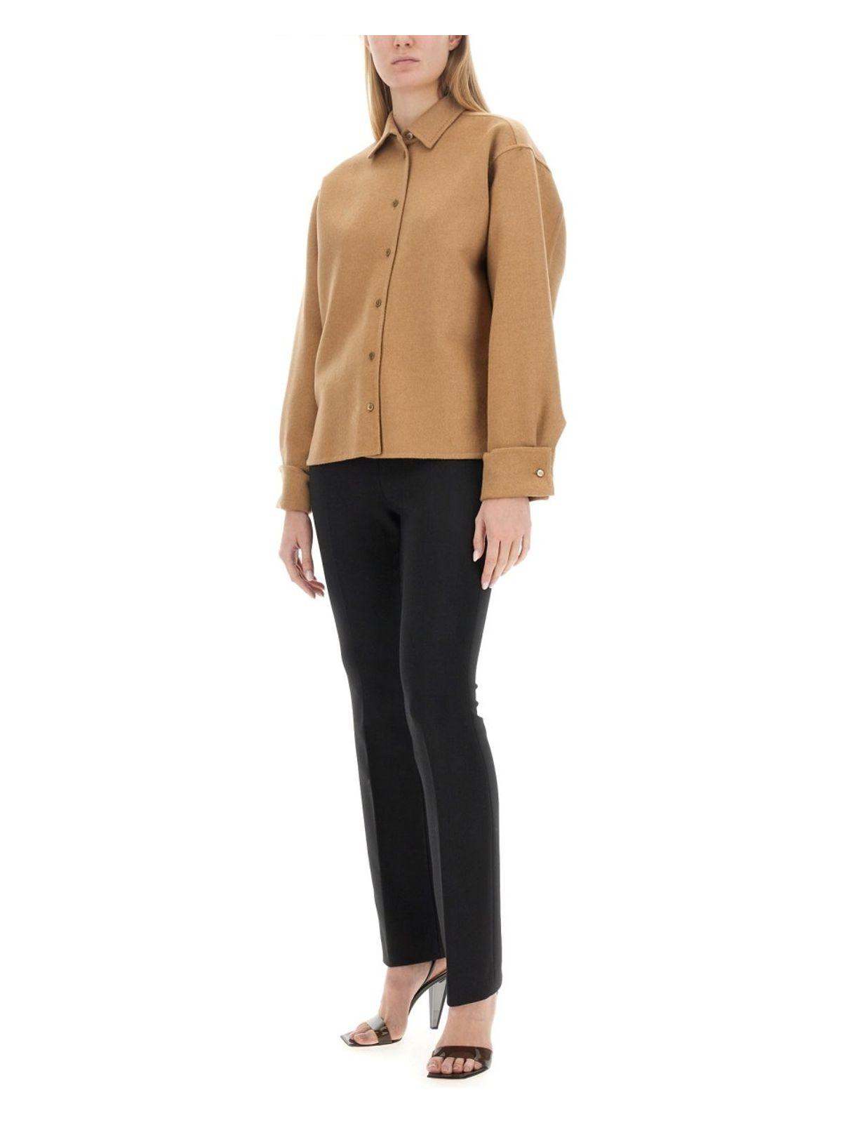 Max Mara Women's Wool Shirt in Beige