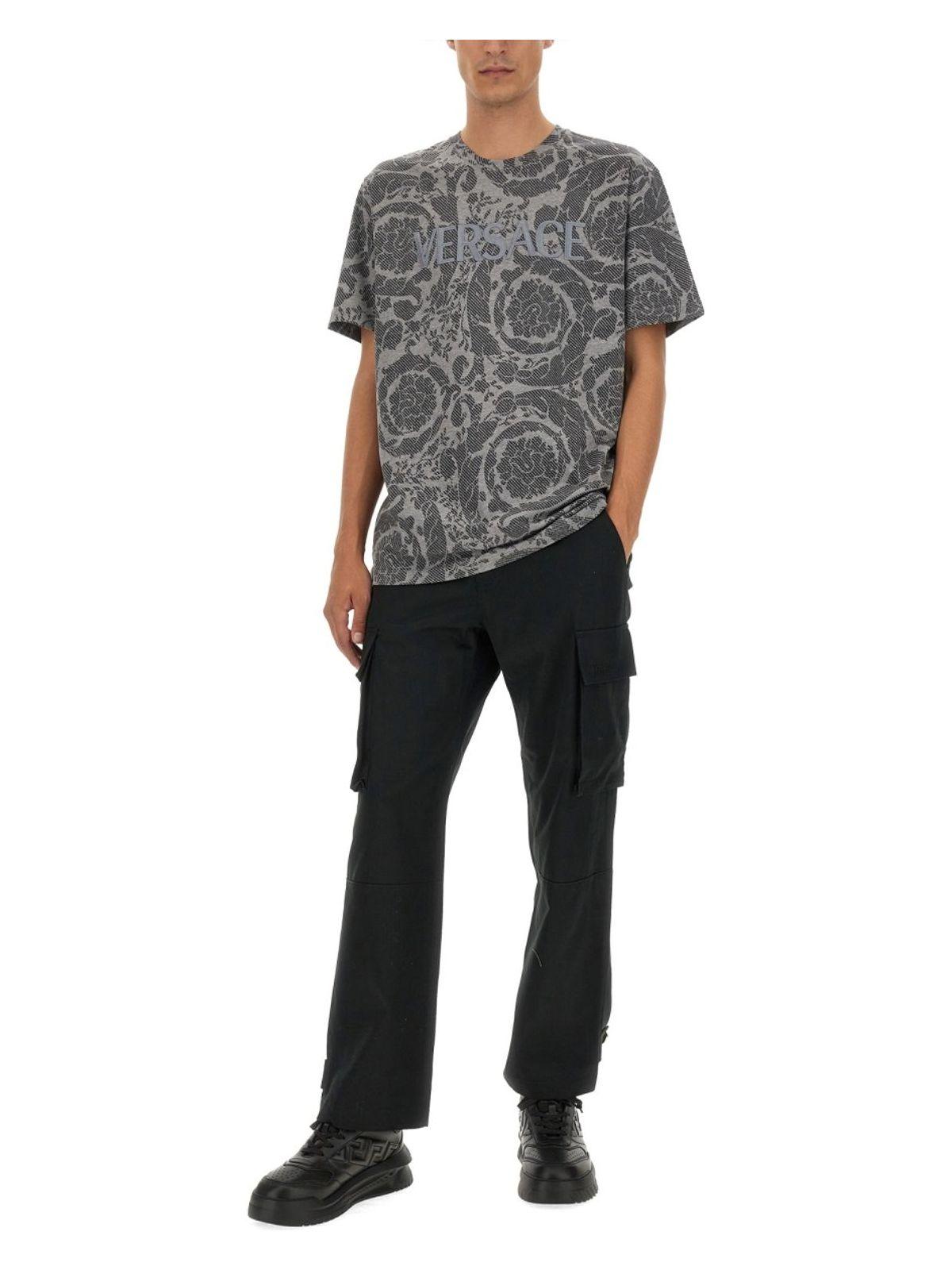 Versace Men's Silhouette Baroque Logo T Shirt