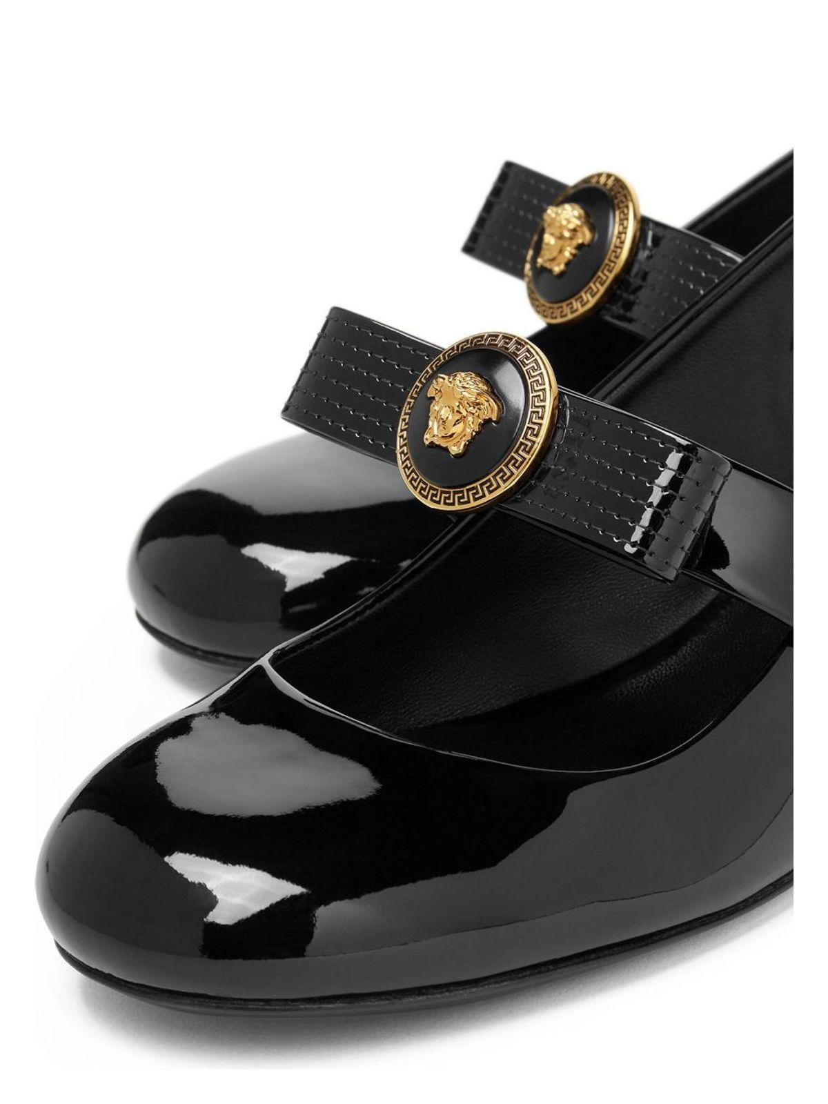 Versace Women's Gianni Ribbon Patent Leather Slingback