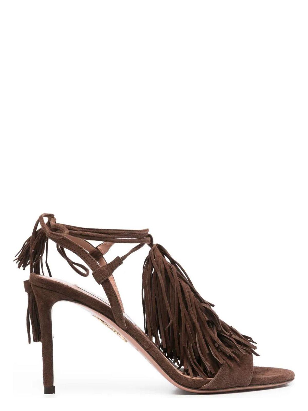 Aquazzura Women's Gytane Sandal 85 in Brown