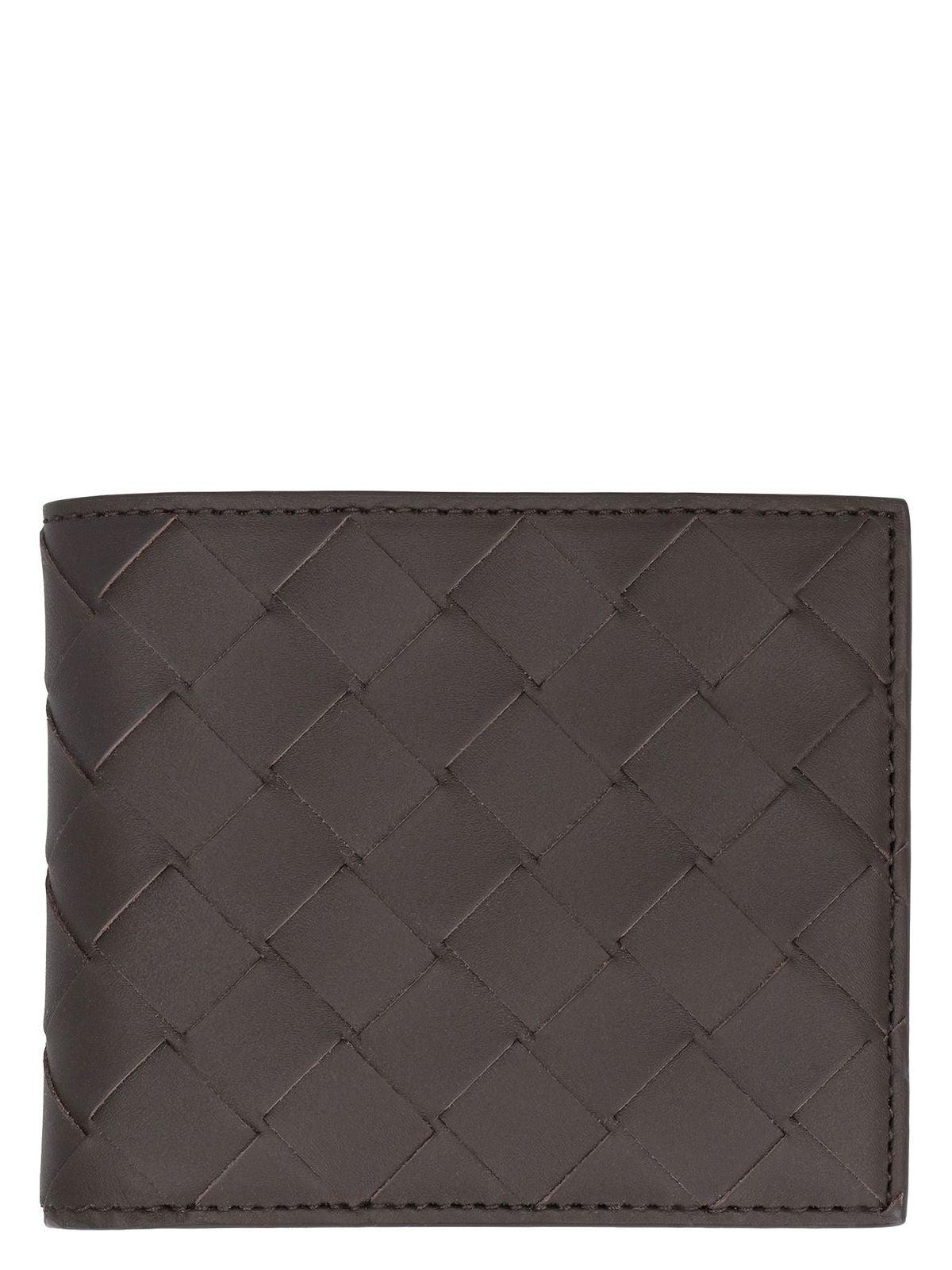 Bottega Veneta Men's Intrecciato Bi-Fold Wallet in Brown